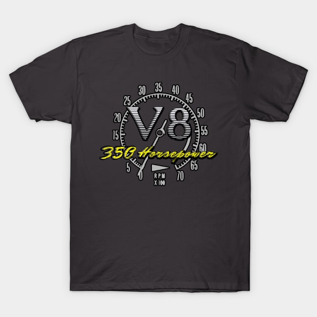 Muscle Car V8 Gauge T-Shirt by Scar